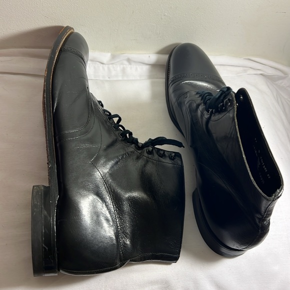 Stacy Adams Madison Black Leather Cap Toe High Top Dress Boots Men’s Size 14D - Picture 6 of 9